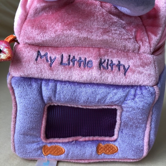 My Little Kitty Gund Zip Up Carrying Case with White Cat Dish and Ball Fabric - Picture 7 of 14